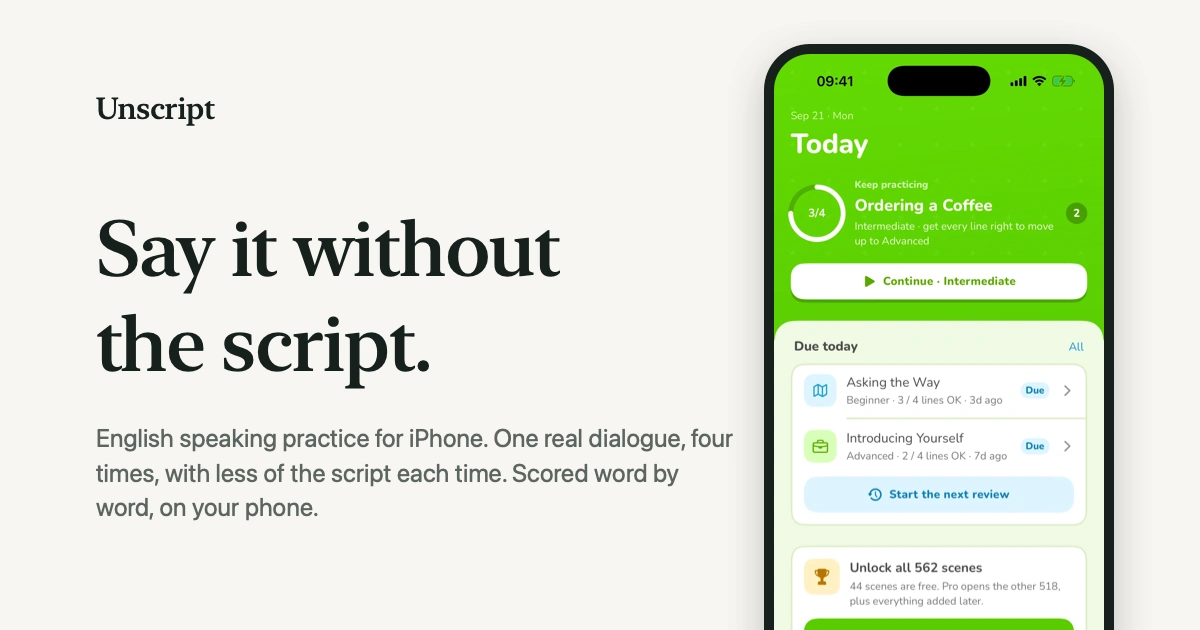 Unscript screenshot