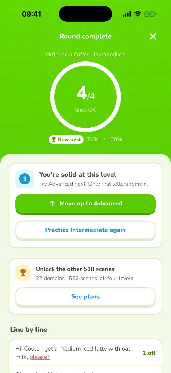 Scored word by word