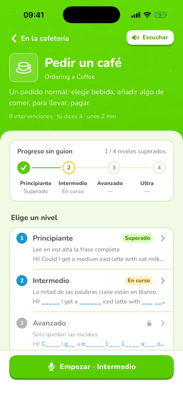 Toca cualquier palabra