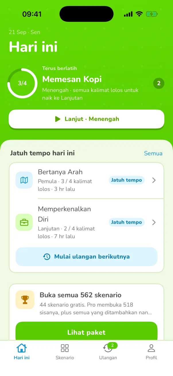 Ucapkan tanpa naskah.