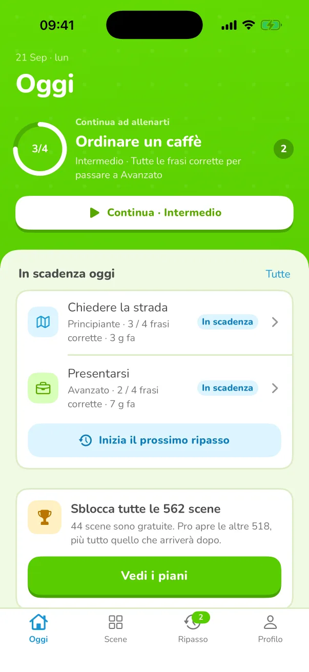 Dillo senza copione.