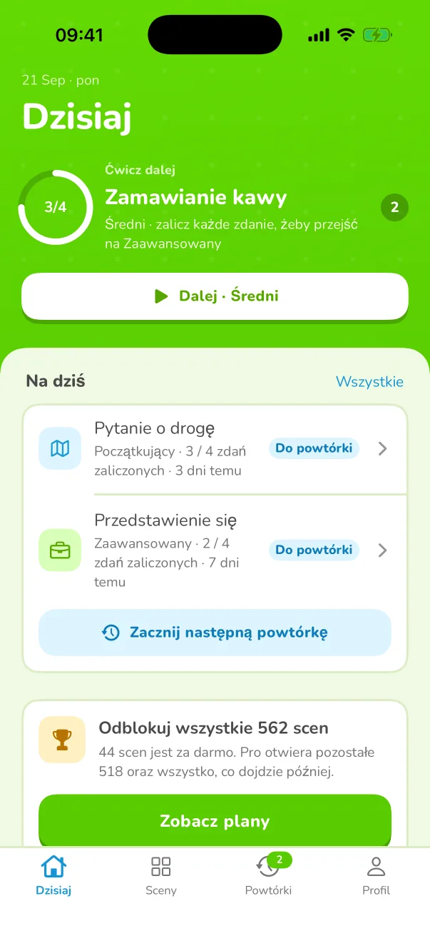 Powiedz to bez scenariusza.