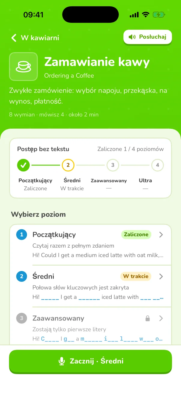 Dotknij dowolnego słowa