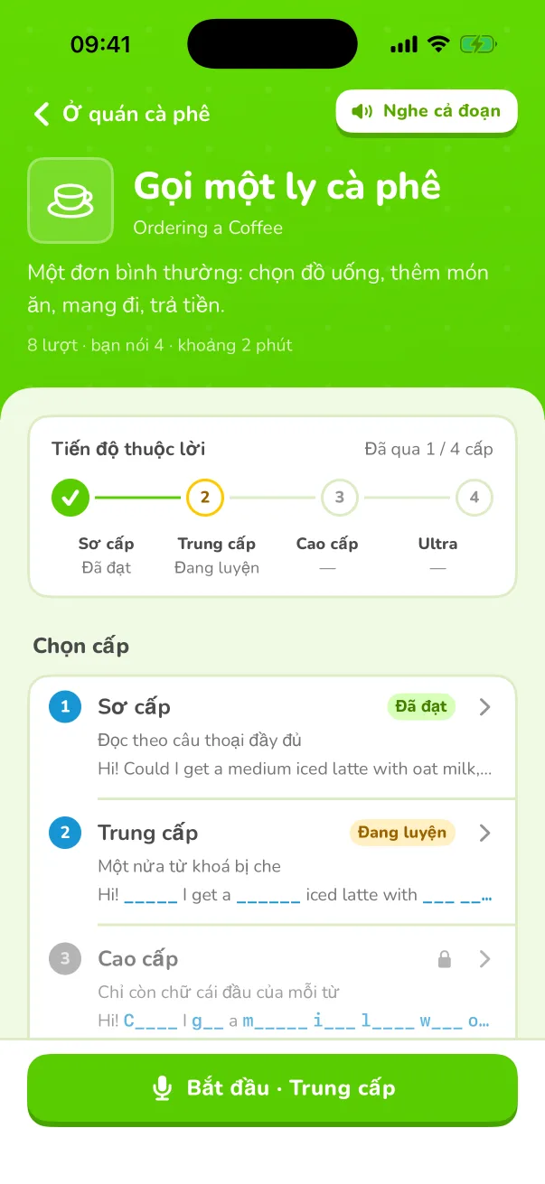 Chạm vào bất kỳ từ nào